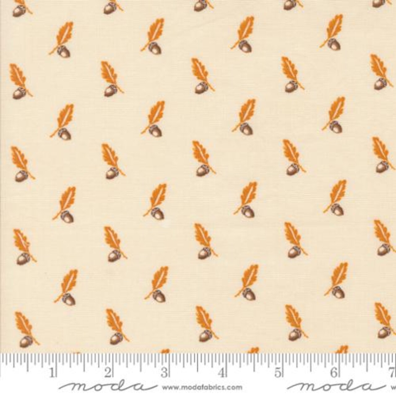 Fabric Moda Cream Pumpkin Acorns and Oak Pumpkin Spice Gatherings by the Quarter Yard 49291-12